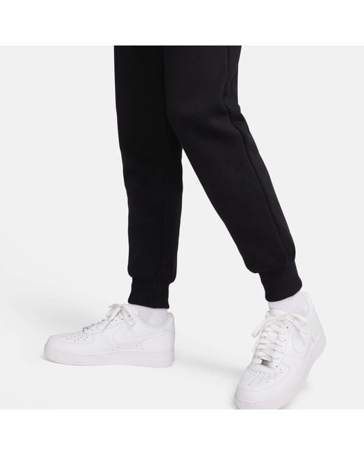Nike Black Sportswear Phoenix Fleece Mid-Rise Sweatpants