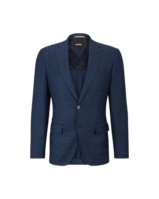 Boss Blue H Hutson Elbow Blazer for men