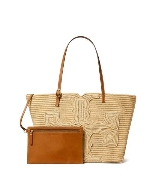 Tory Burch Metallic Straw Bag