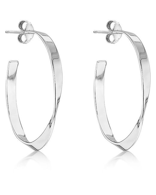 Be You White Sterling Twist Hoops