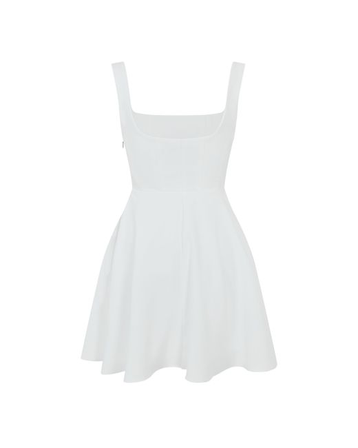 Odd Muse White Square Neck Mini Dress