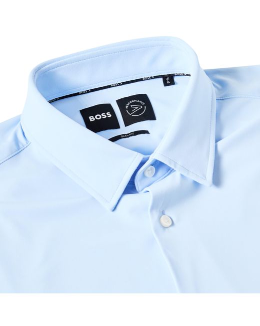 Boss Blue P-Hank-S Long Sleeve Oxford Shirt for men