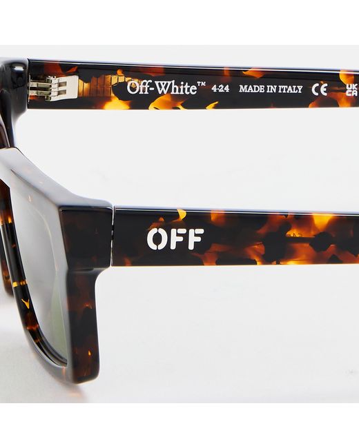 Off-White c/o Virgil Abloh Green Round Sunglasses