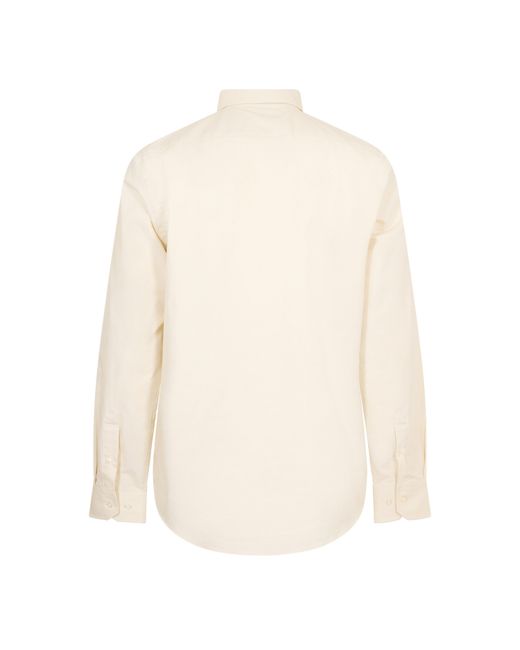 Boss White H Joe Kent Long Sleeve Oxford Shirt for men