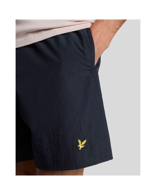 Lyle & Scott Blue Plain Swim Shorts for men