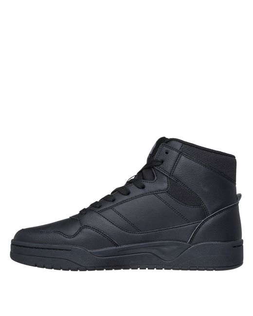 Skechers Blue Dualeather Overlay High Top Fashion High-Top Trainers for men