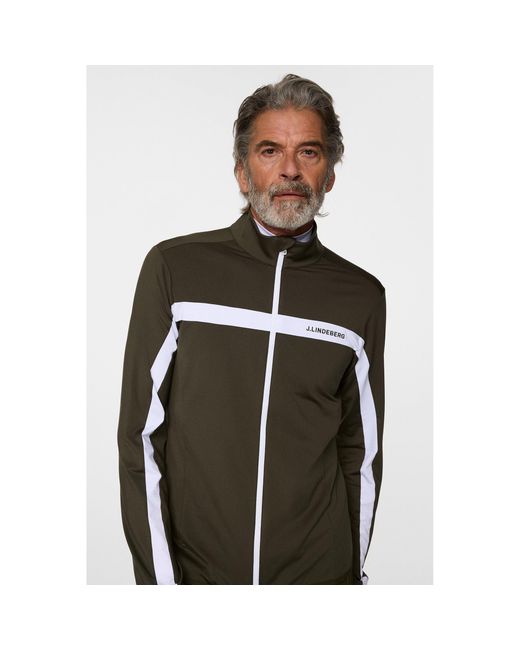 J.Lindeberg Green Jarvis Mid Layer Pullover for men