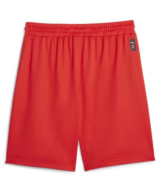 PUMA Red Hoops Team Practice Basketball Shorts for men
