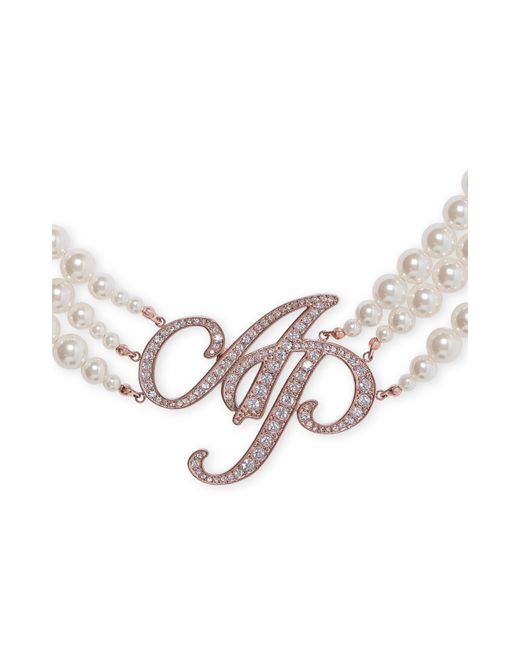 Agent Provocateur White Britt Pearl Necklace