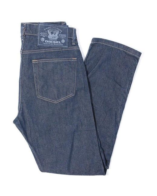 DIESEL Blue Dviker Sustainable Straight Fit Jeans for men