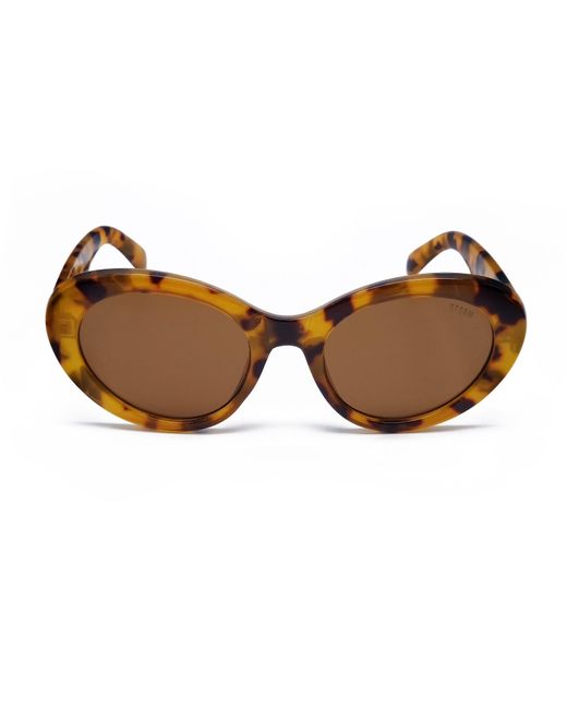 Storm Brown Oval Sunglasses