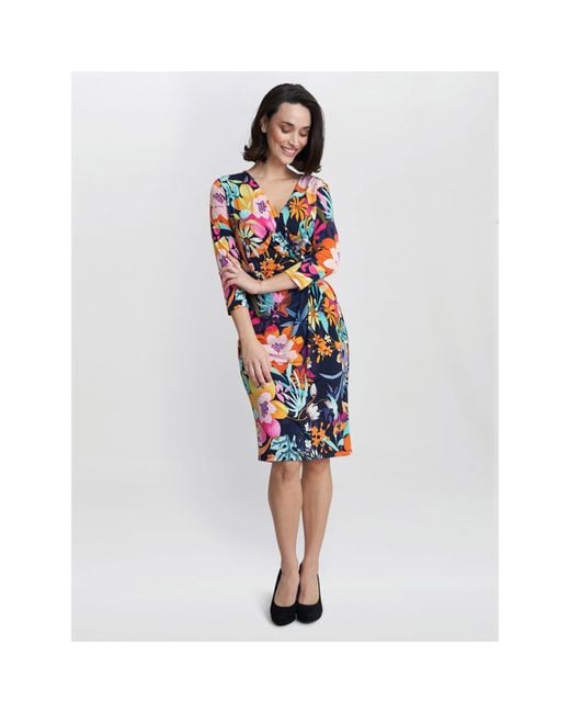 Gina Bacconi Multicolor Dana Jersey Shift Dress
