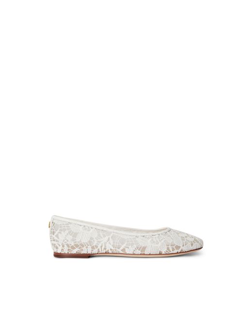 Ralph Lauren White Ballet Pumps