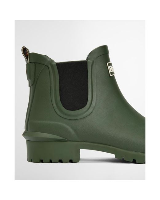 Barbour Green Wilton Chelsea Wellington Boots