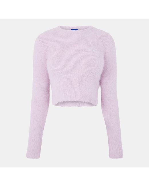 HUGO Purple Fine Knit Crew Neck Jumper