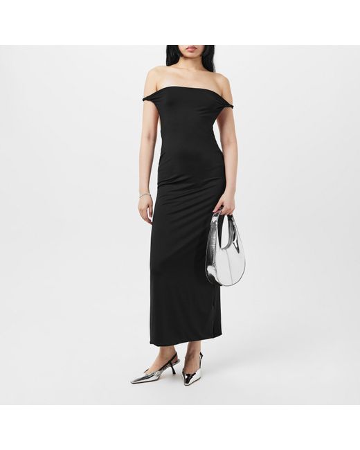 Missy Empire Black Twist Back Slinky Maxi Dress