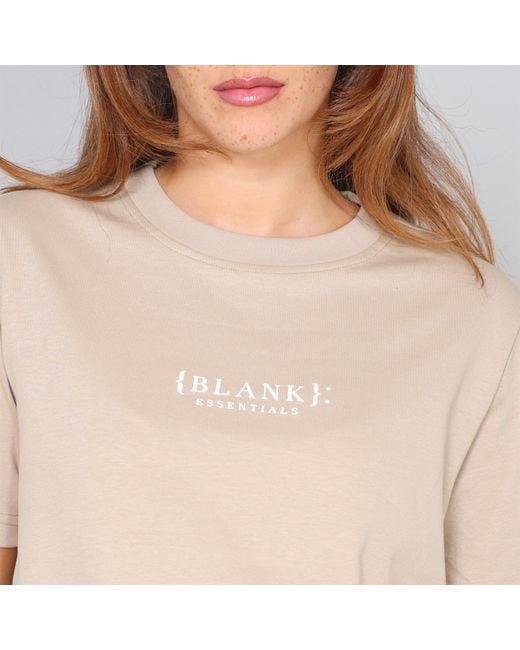 Blank Essentials Natural Blank E Core Puff Print T-Shirt Ladies