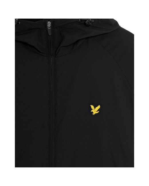 Lyle & Scott Black Woven Zip Through Tracksuit Top for men