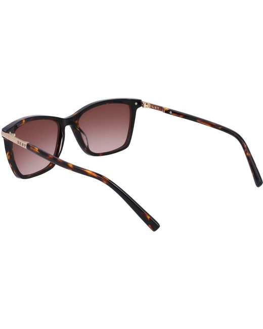 DKNY Brown Modified Rectangle Sunglasses