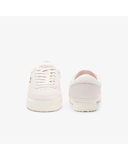 Lacoste White Aura Suede Sneakers
