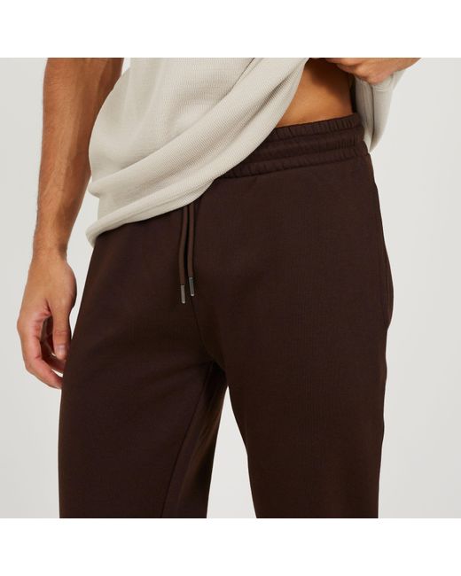 Brave Soul Brown Bs Straight Leg Open Hem Jogging Bottoms for men