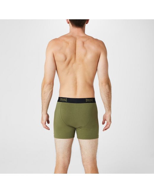 Lonsdale Green 2 Pack Boxer Shorts for men