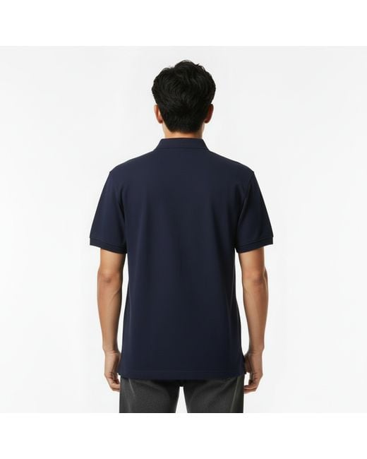 Lacoste Blue Short Sleeve Plain Shirt for men