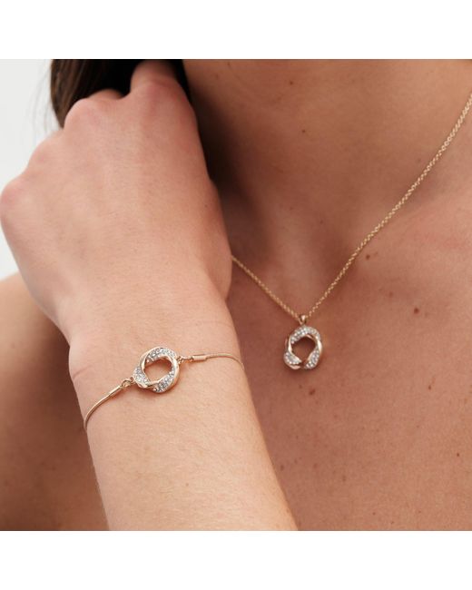 Jon Richard Blue Plated And Crystal Open Knot Set