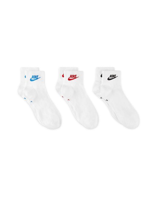 Nike White Everyday Essential Ankle Socks (3 Pairs)