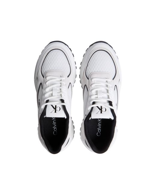 Calvin Klein White Hike Runner Chunky Trainers