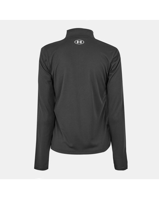 Under Armour Black Tech Tape Zipped Long-Sleeve Performance Gym Top