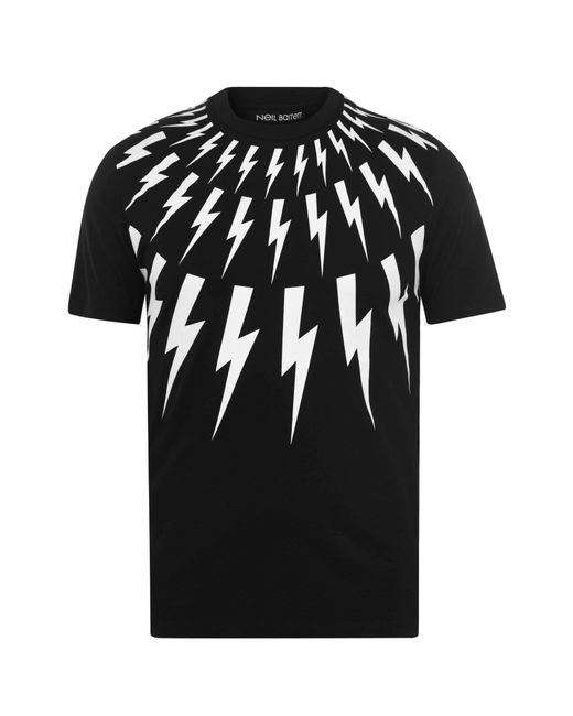 Neil Barrett Black Lightning Bolt T Shirt for men