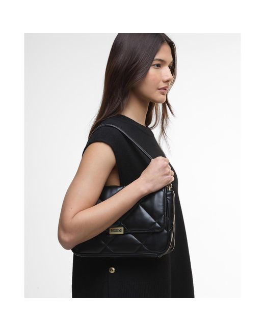 Barbour Black Soft Quilted Shoulder Bag