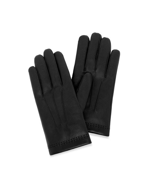 Mulberry Black Nappa Leather Gloves for men