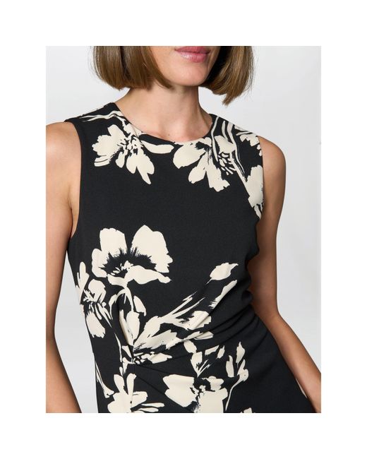 Gina Bacconi Black Joely Placement Floral Print Dress