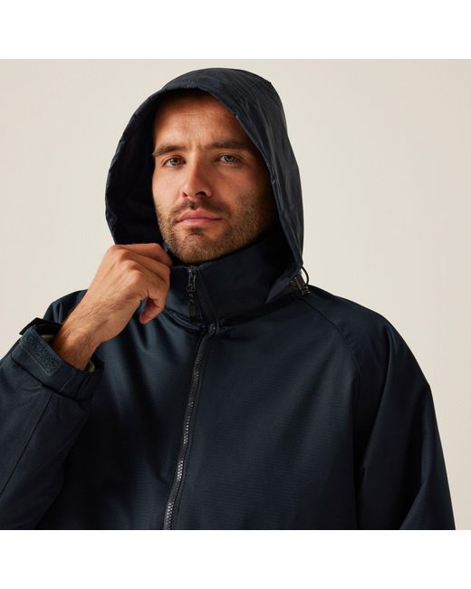 Regatta Blue Hudson Fleece Lined Waterproof Insulated Jac for men
