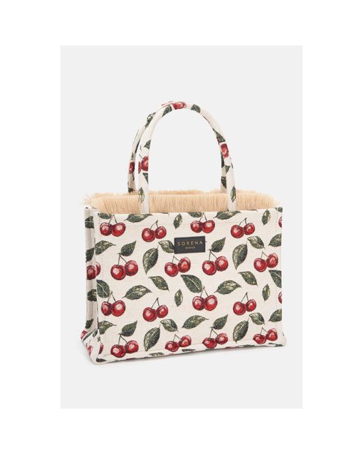 Sorena White Tote Bag