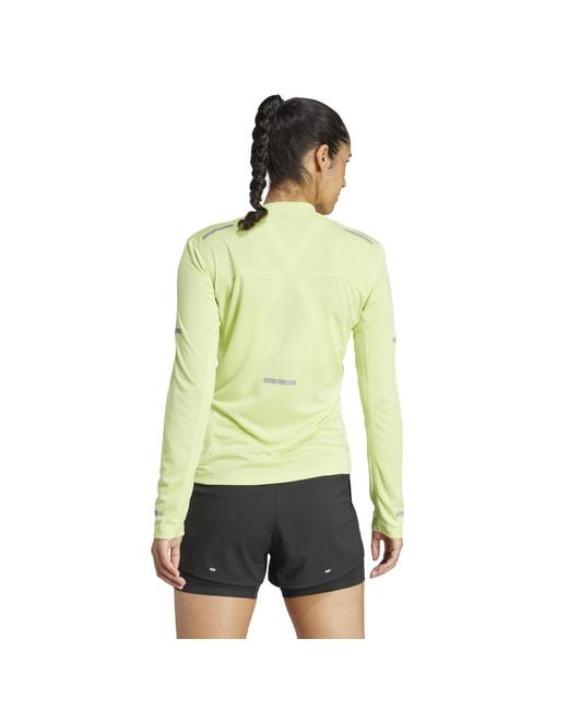 Adidas Green Long Sleeve Performance Running Top