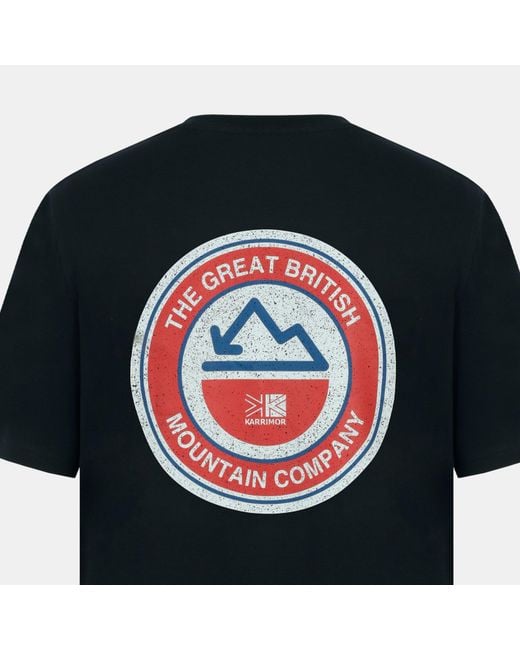 Karrimor Black Graphic Cotton Short Sleeve T-Shirt for men