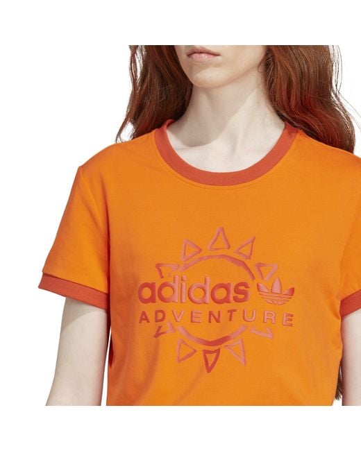 Adidas Originals Orange Regular Fit T-Shirt