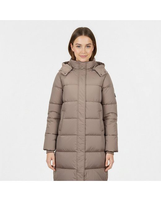 Jack Wills Brown Water Resistant Wind Resistant Detachable Hood Short Puffer Jacket