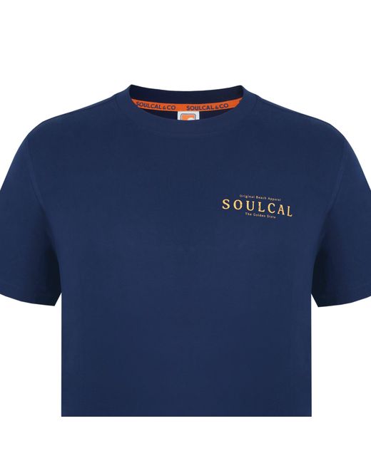 SoulCal & Co California Blue Graphic Print T-Shirt for men