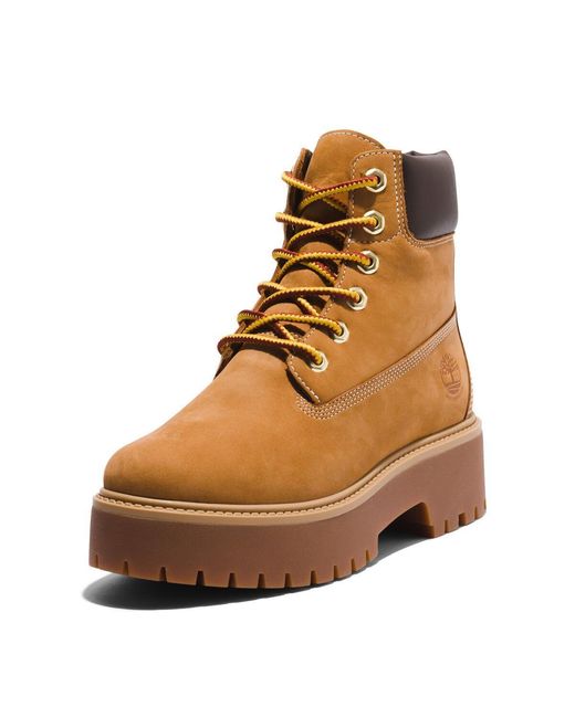 Timberland Brown Stone Street 6 Inch Lace Up Waterproof Boots