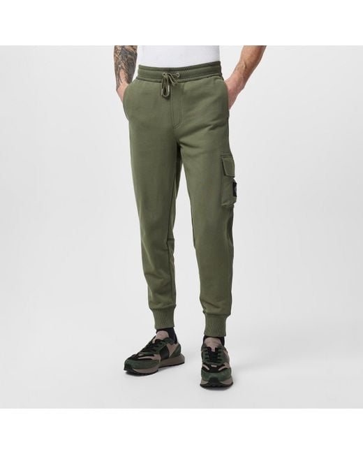 Calvin Klein Green Logo-Patch Track Pants for men