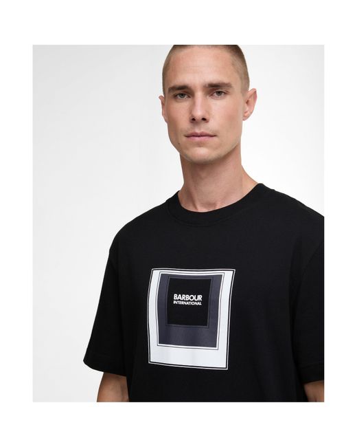 Barbour Black Captive Graphic T-Shirt for men