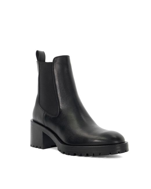 Dune Black Positivity Ankle Heeled Boot