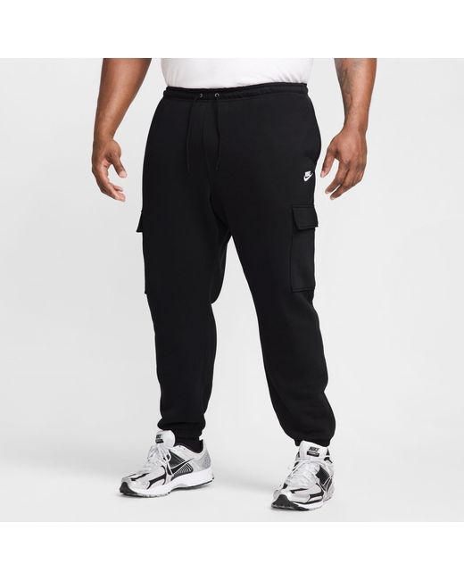 Nike Black Sportswear Club Fleece Cargo Pants for men