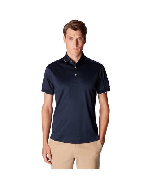 Eton of Sweden Blue Filo Di Scozia Polo Shirt Slim Fit for men