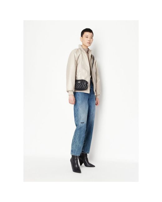 ARMANI EXCHANGE White Bomber Jacket