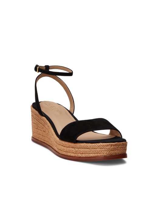 Ralph Lauren Brown Leona Wedge Heels